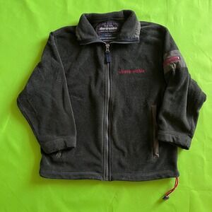 Vintage Abercrombie Full Zip Fleece Jacket Green Utility Pocket Women Small